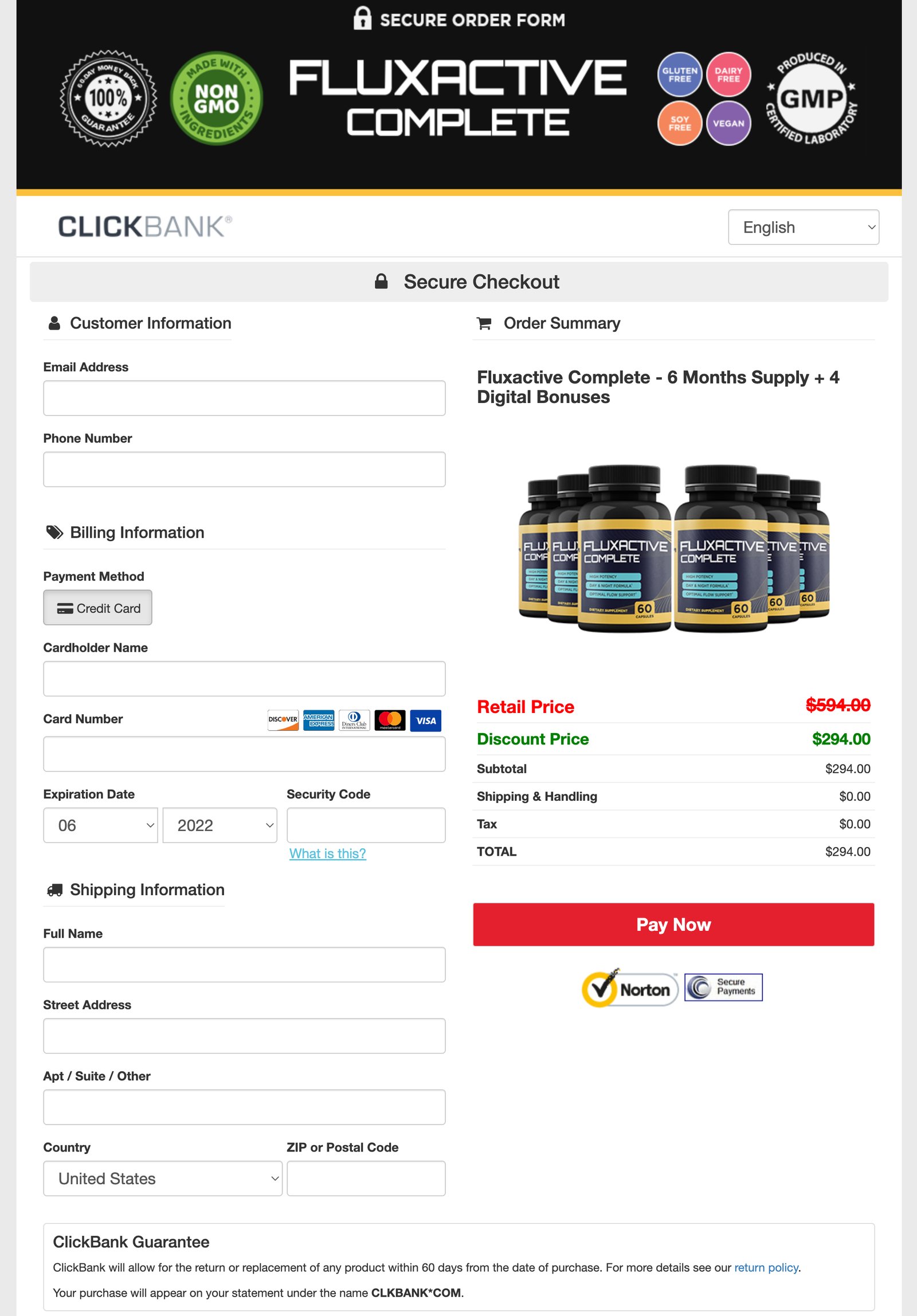 Fluxactive Complete - Order Page